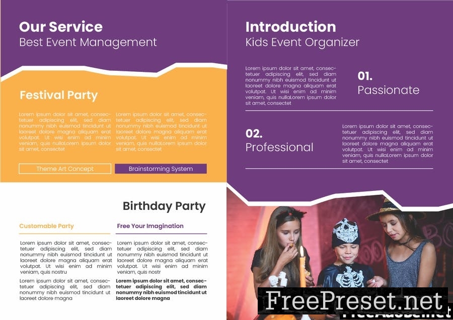 Kids Party Organizer Brochure