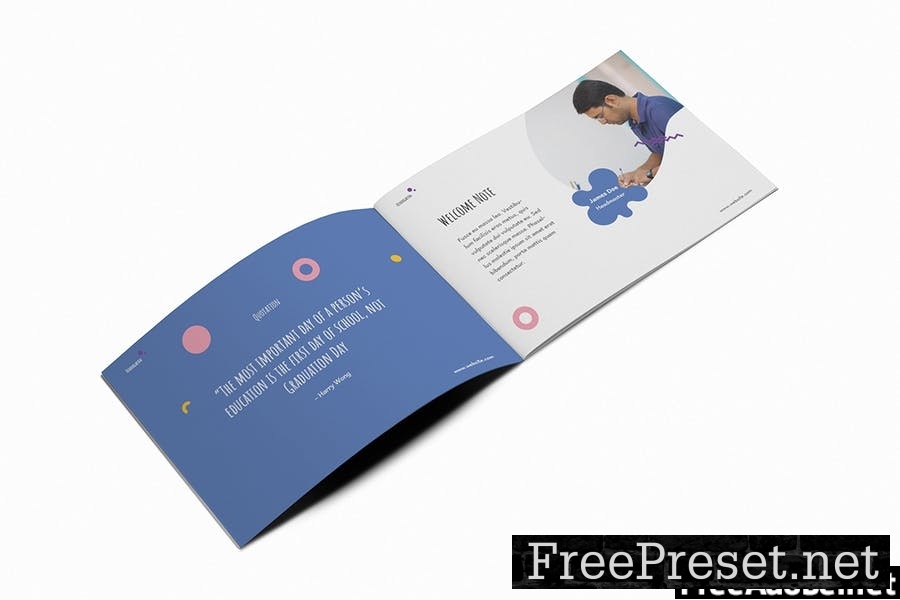 Kindergarten A5 Brochure Template