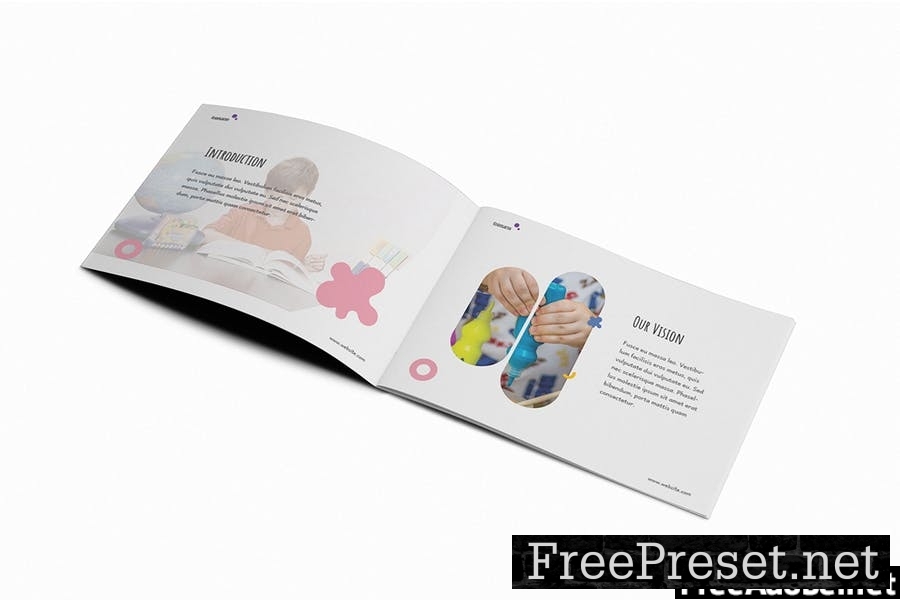 Kindergarten A5 Brochure Template