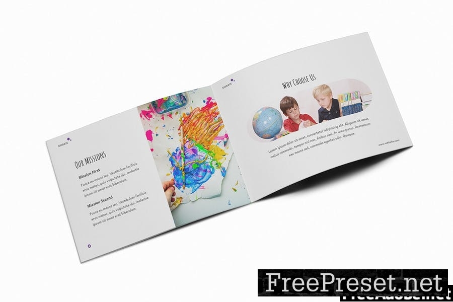 Kindergarten A5 Brochure Template