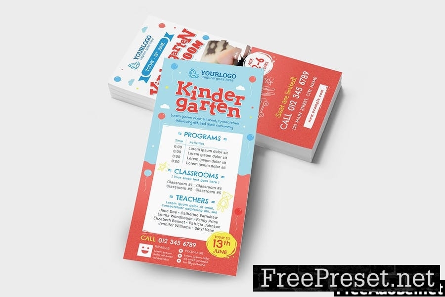 Kindergarten Flyer Template UBXVSFS