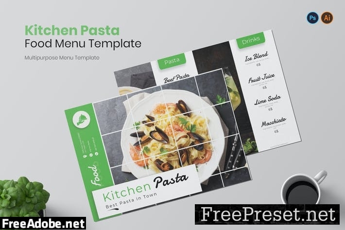 Kitchen Pasta Restaurant Menu L5PN4CL