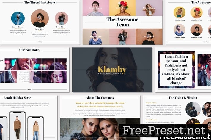 Klamby - Google Slides Template QRNPJM