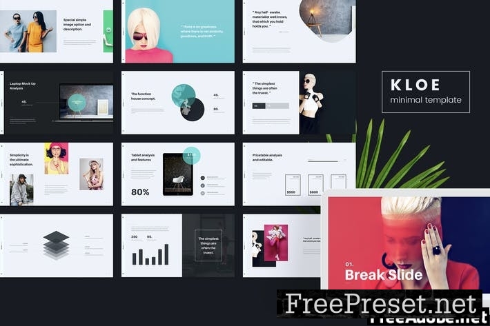 KLOE - Minimal Google Slide Template SMEB2T