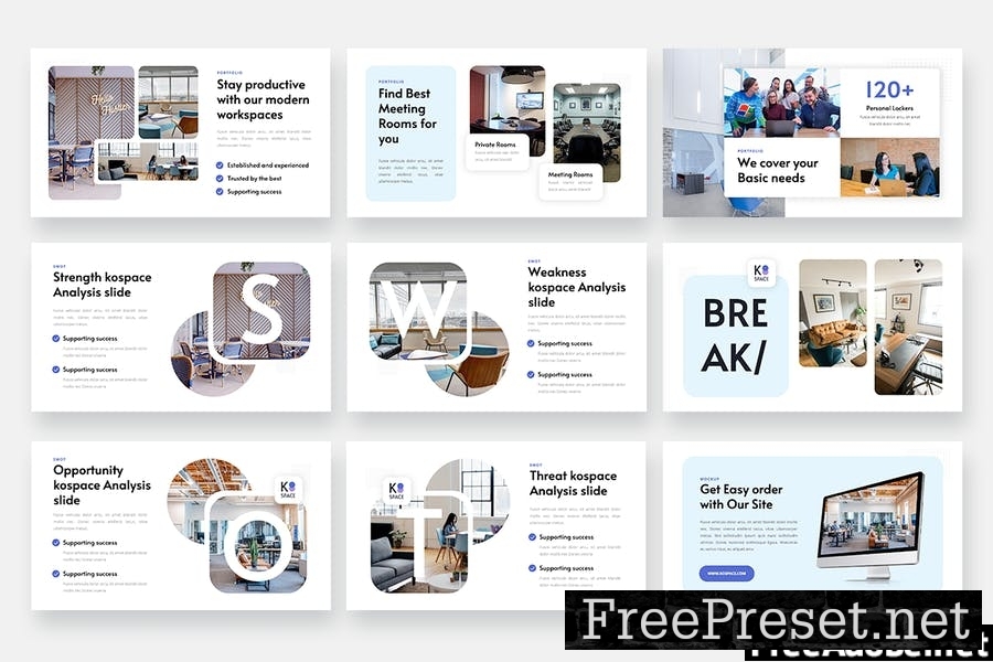 KOSPACE - Coworking Space Powerpoint Template