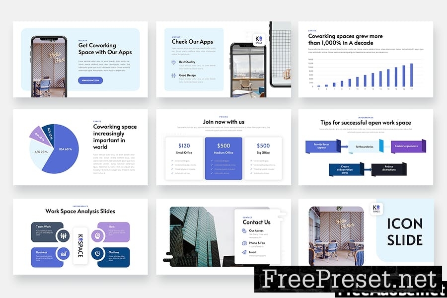 KOSPACE - Coworking Space Powerpoint Template