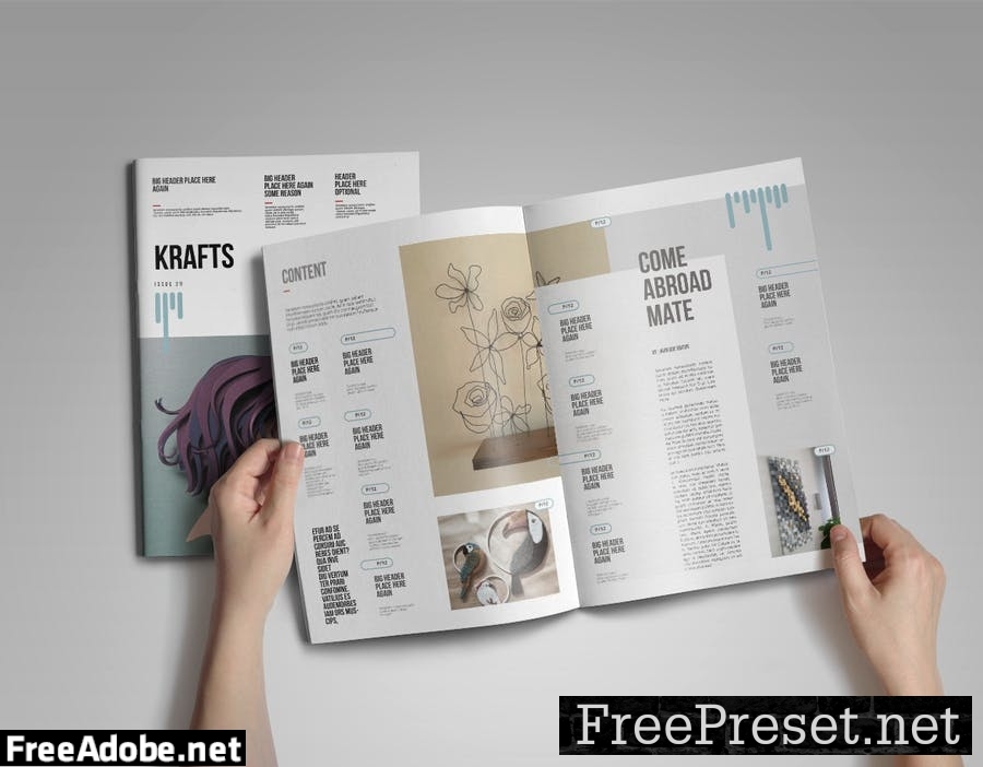 Krafts | Magazine Template F3Z6B5J