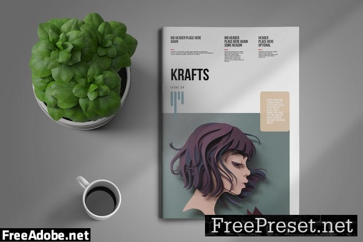 Krafts | Magazine Template F3Z6B5J