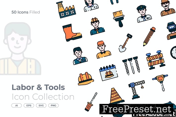 Labor and Tools Filled Icon YUTHS9W