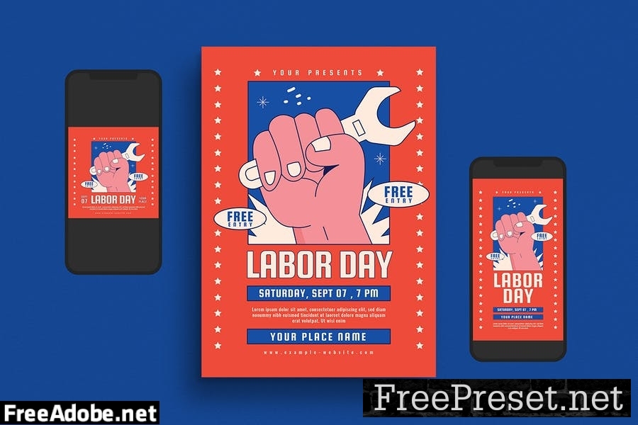 Labor Day Event Flyer Set