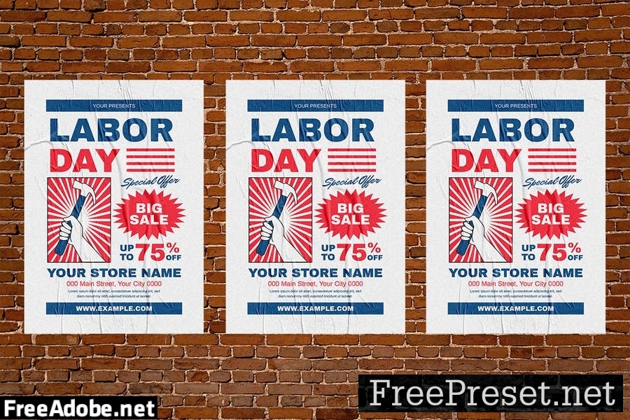 Labor Day Sale Flyer Set P9BM2W7