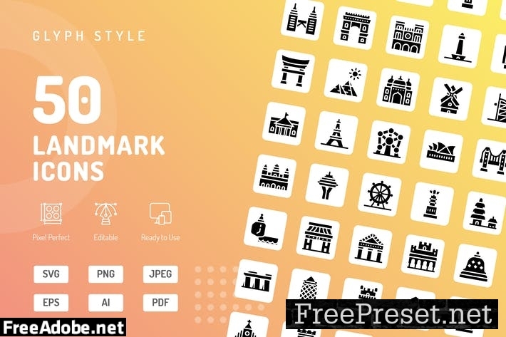 Landmark Glyph Icons 3J55NVK