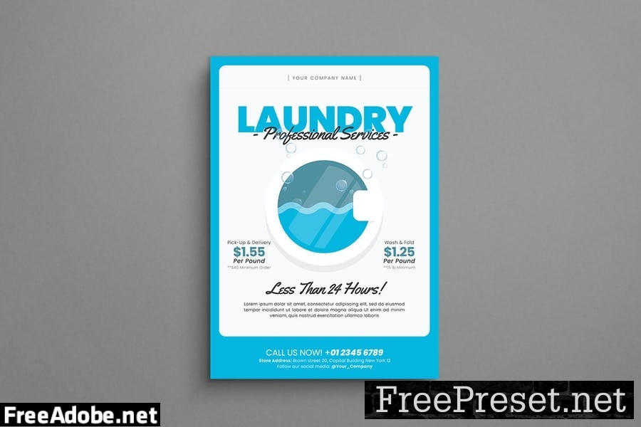 Laundry Service Flyer Design 5NZ9BJM