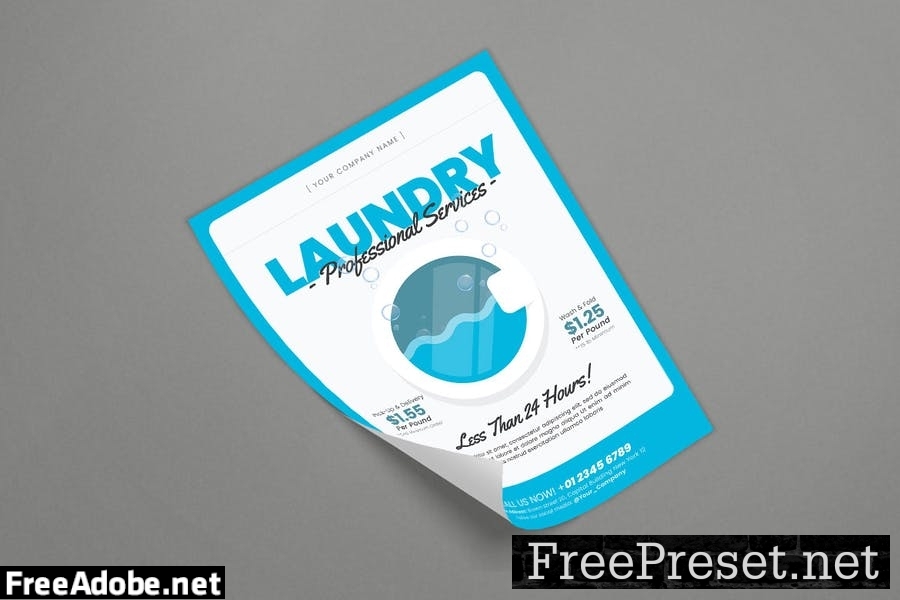 Laundry Service Flyer Design 5NZ9BJM