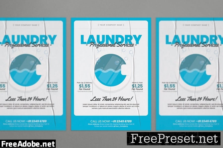 Laundry Service Flyer Design 5NZ9BJM