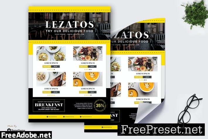 Lezatos - Restaurant and Menu Poster HR DAUYGFB