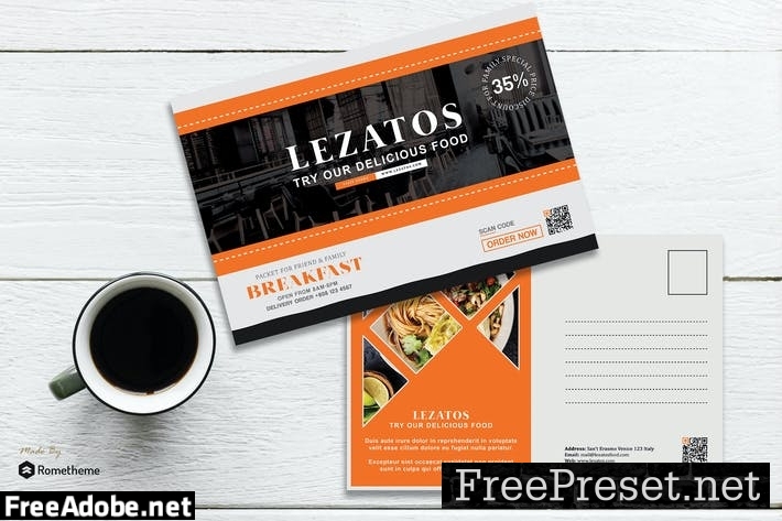 Lezatos - Restaurant Menu Postcard HR TYB8UXV