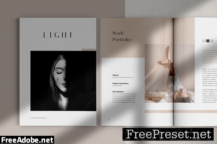 LIGHT / Creative Portfolio Brochures 548XVEA