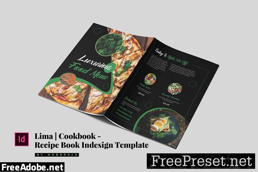 Lima | Cookbook - Recipe Book Indesign Template PZ4YZEF