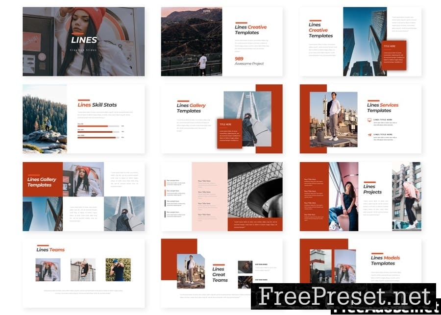 Lines - Presentation Template BQXEKT3