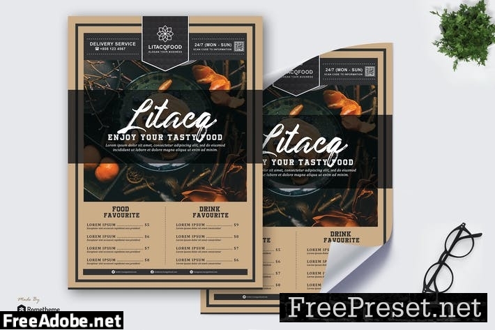 Litacq - Restaurant and Cafe Menu Poster HR TDQCULZ