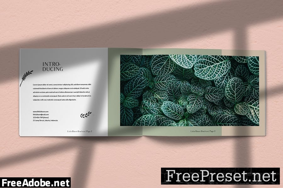 Little Bloom - Brochure Landscape Template L85BG5B