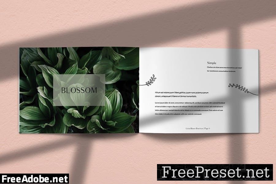 Little Bloom - Brochure Landscape Template L85BG5B