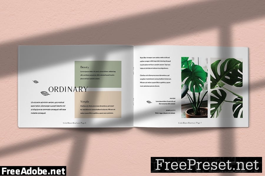 Little Bloom - Brochure Landscape Template L85BG5B