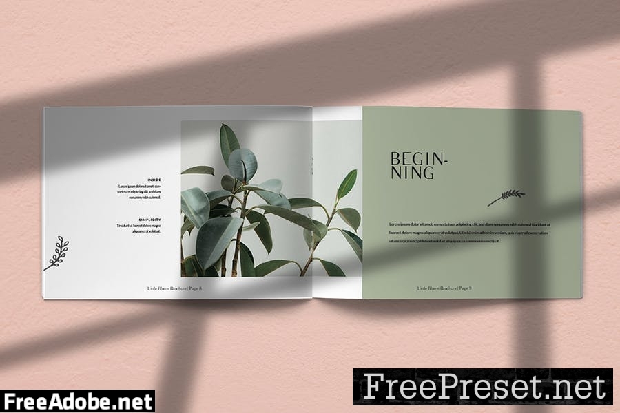 Little Bloom - Brochure Landscape Template L85BG5B