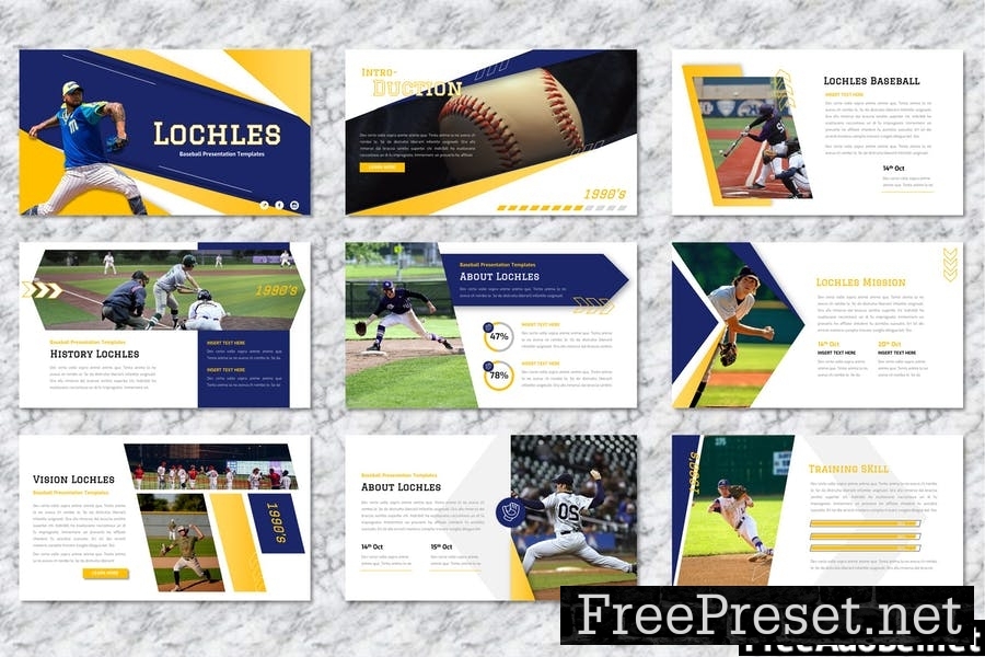 Lochles - Baseball Sport Powerpoint Templates DB7596R