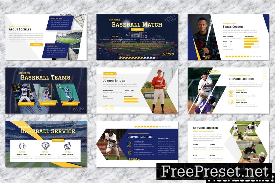 Lochles - Baseball Sport Powerpoint Templates DB7596R