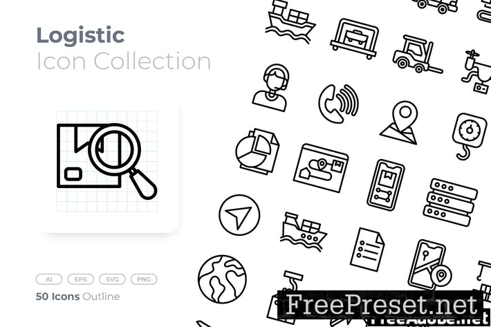 Logistic Outline Icon 3QE4YBA