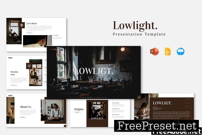 Lowlight Presentation Template P4N6WS6