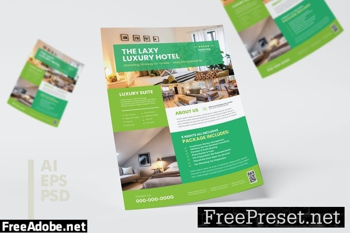 Luxurious Hotel Flyer Design HCNWEQ9