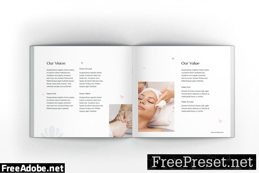 Luxury Spa Square Brochure Template