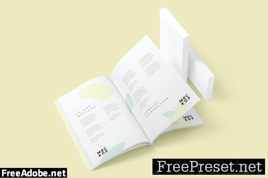 Magazine Mockup - A4 210x297 mm Size PZLHPTG