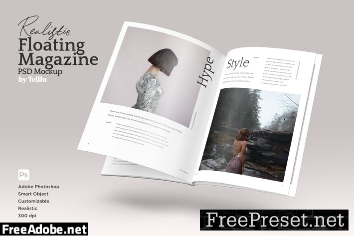 Magazine Mockup V01 Floating FARR2FK