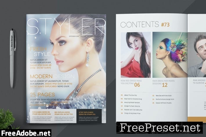 Magazine Template VQDF9XG