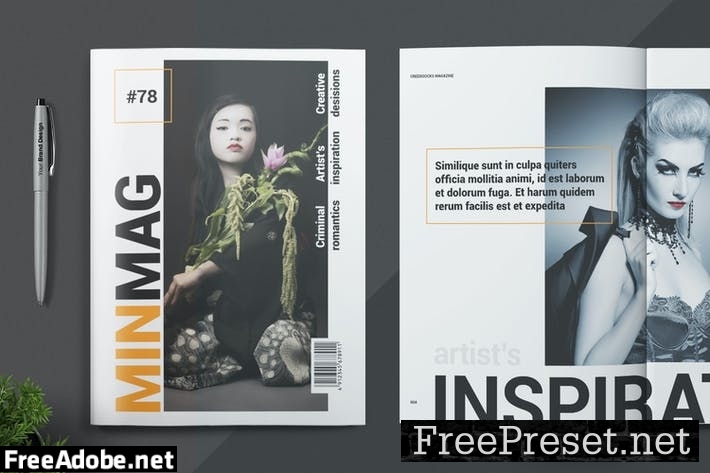 Magazine Template X2MQ4VP