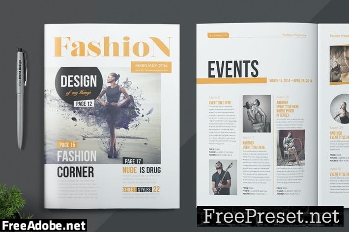 Magazine Template TX39KSD