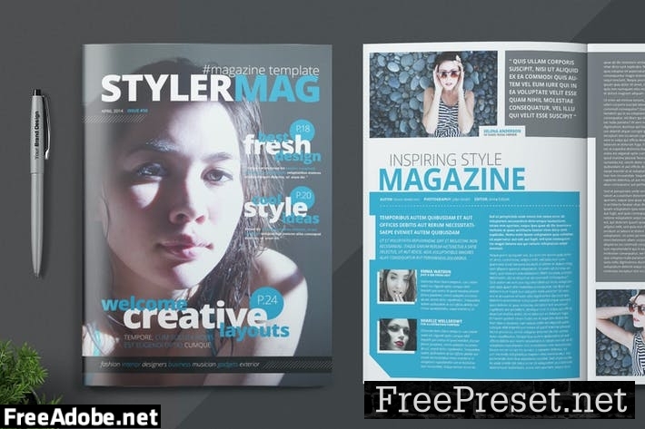 Magazine Template T7WDYSL