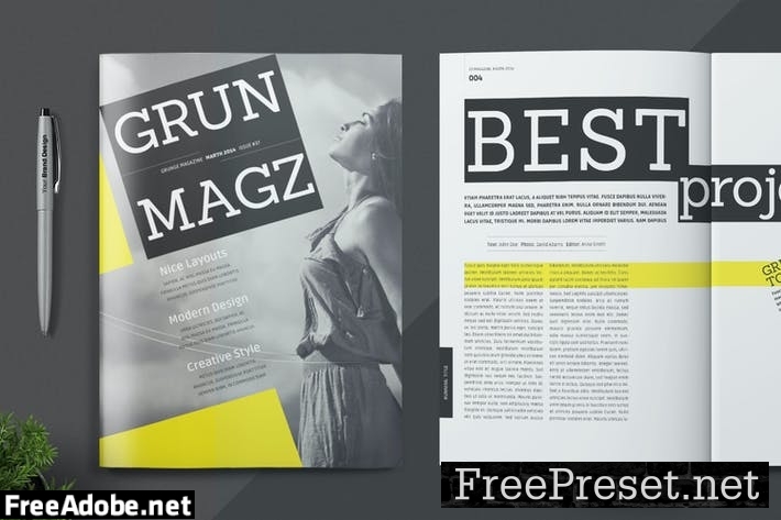 Magazine Template 7BBXW55