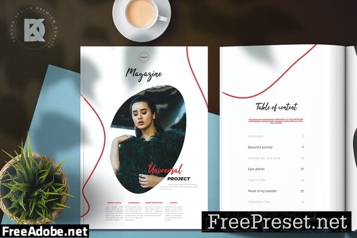 Magazine Template AUM4HWD