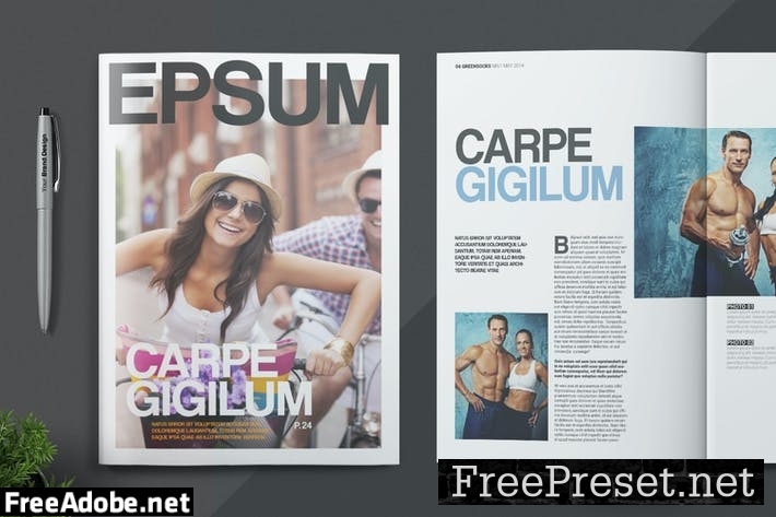 Magazine Template FRL9VKC