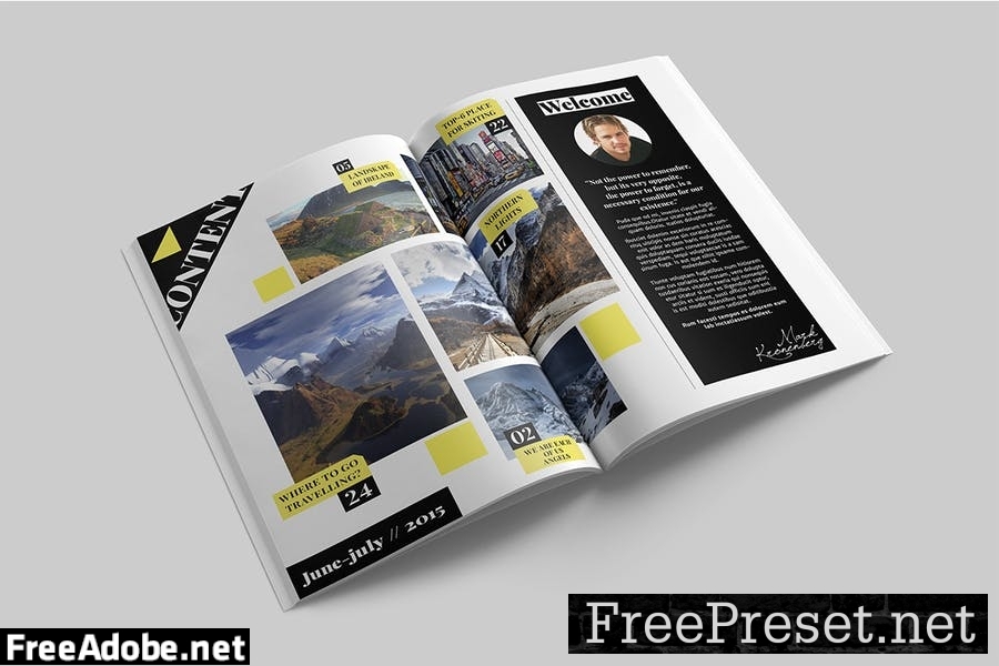 Magazine Template FXYEN85