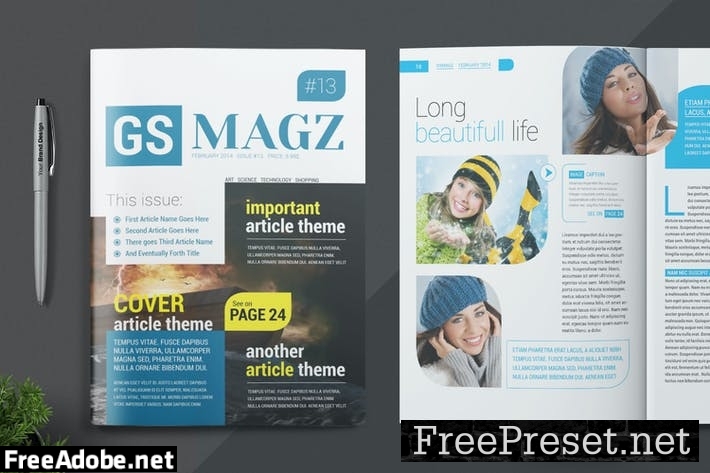 Magazine Template PFCHJ8N