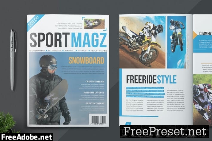 Magazine Template U9TRZ37