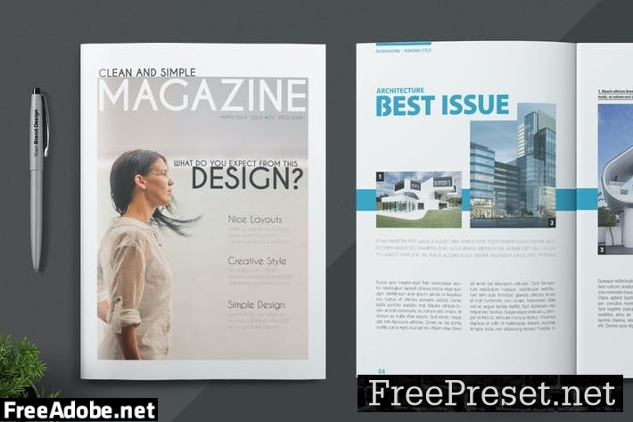 Magazine Template VRFXD62