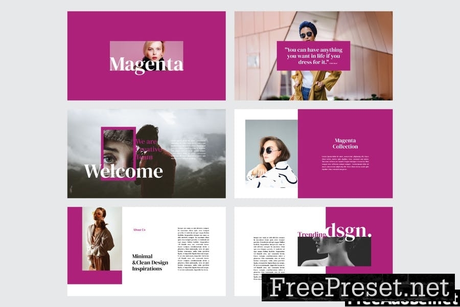 MAGENTA - Google Slide Template V199