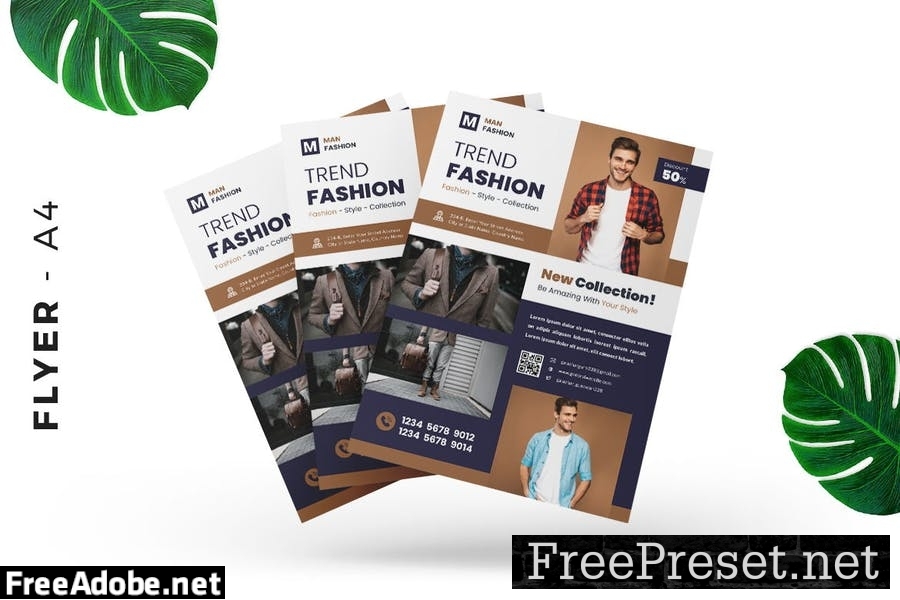 Man Fashion Flyer Design E8JGE8T